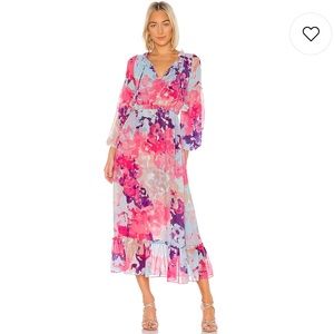 Amata Dress in Multi Rainbow MISA Los Angeles